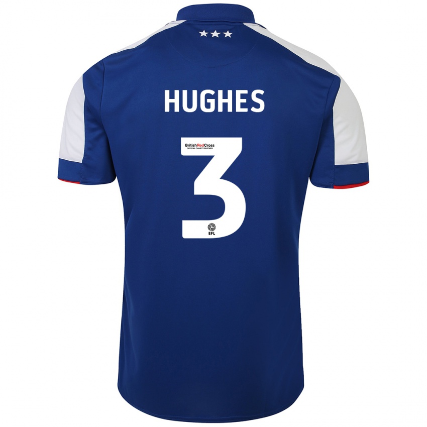 Női Summer Hughes #3 Kék Hazai Jersey 2023/24 Mez Póló Ing