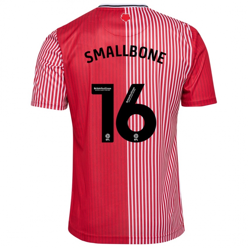 Női Will Smallbone #16 Piros Hazai Jersey 2023/24 Mez Póló Ing