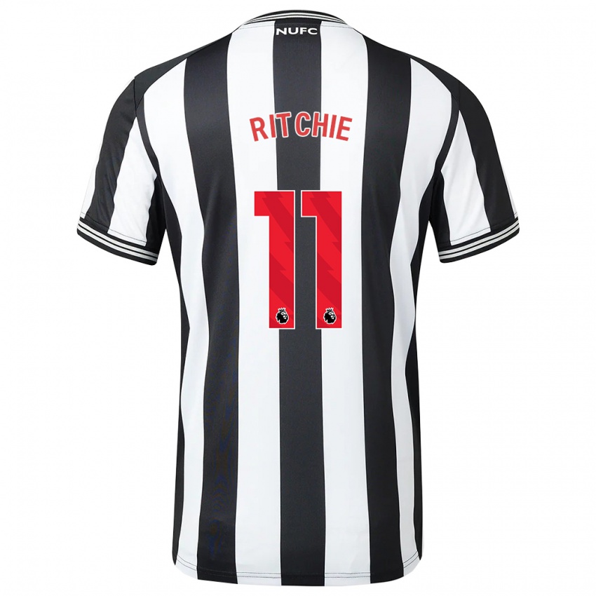 Női Matt Ritchie #11 Fekete-Fehér Hazai Jersey 2023/24 Mez Póló Ing