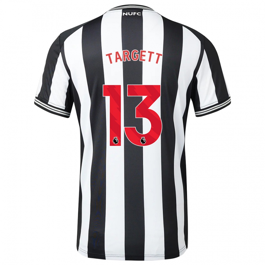 Női Matt Targett #13 Fekete-Fehér Hazai Jersey 2023/24 Mez Póló Ing