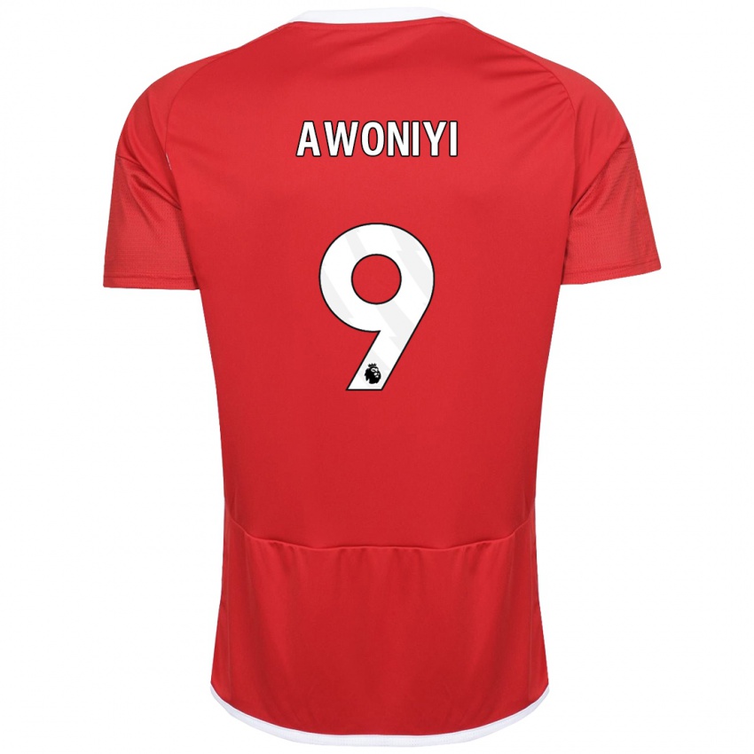 Női Taiwo Awoniyi #9 Piros Hazai Jersey 2023/24 Mez Póló Ing