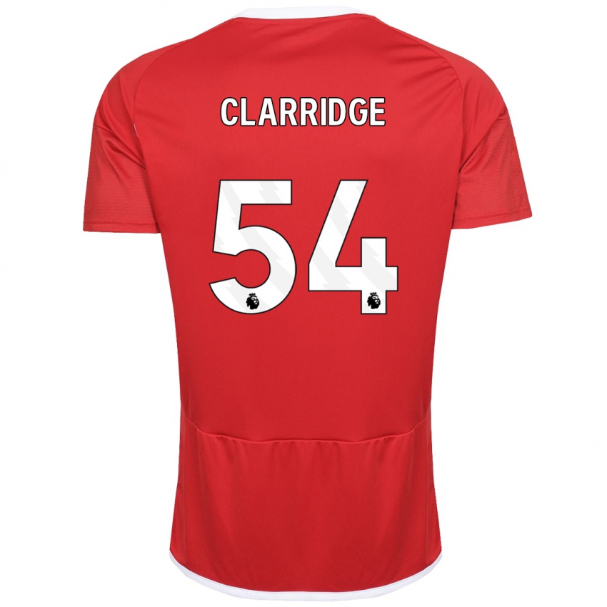 Női James Clarridge #54 Piros Hazai Jersey 2023/24 Mez Póló Ing