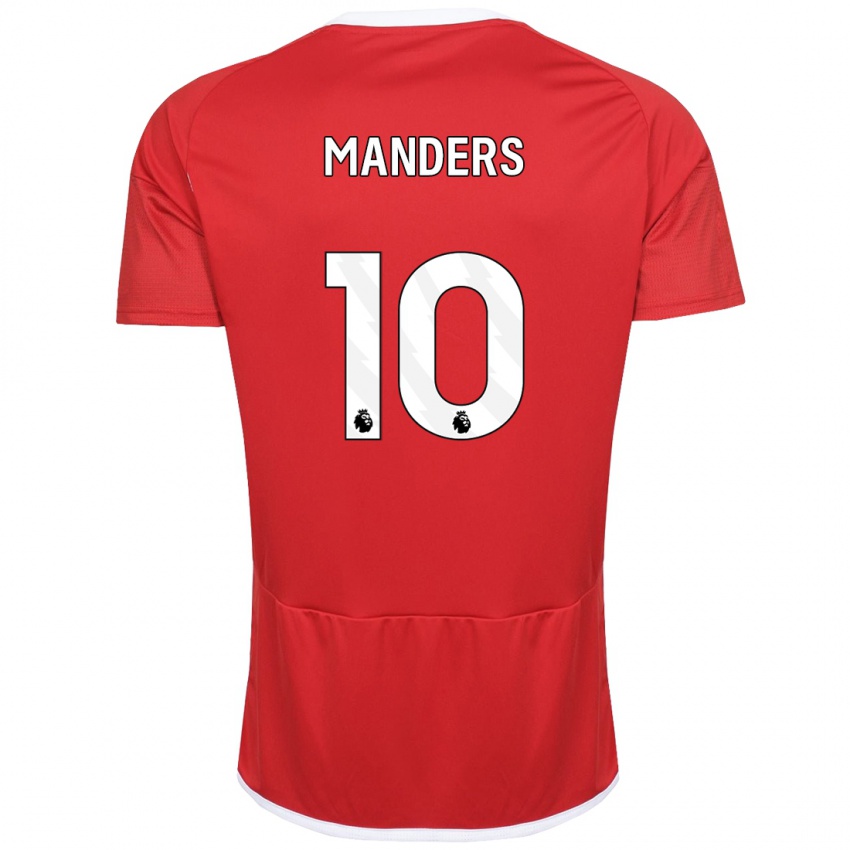 Női Holly Manders #10 Piros Hazai Jersey 2023/24 Mez Póló Ing