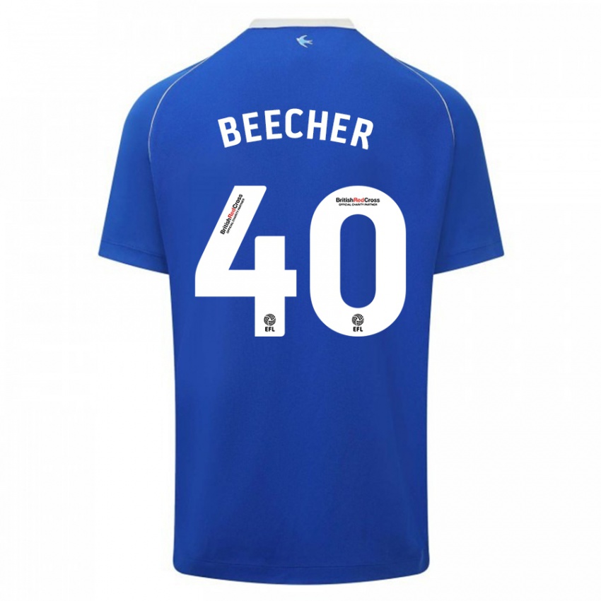 Női Josh Beecher #40 Kék Hazai Jersey 2023/24 Mez Póló Ing