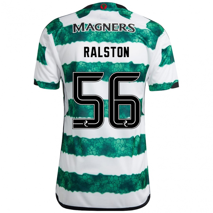 Női Anthony Ralston #56 Zöld Hazai Jersey 2023/24 Mez Póló Ing