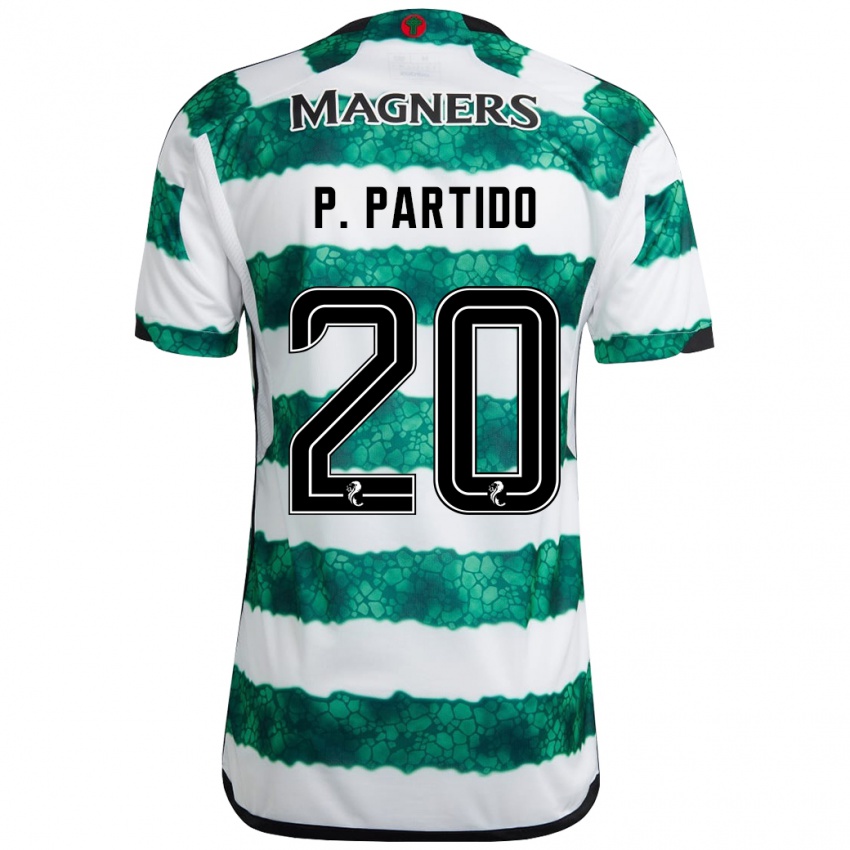 Női Paula Partido #20 Zöld Hazai Jersey 2023/24 Mez Póló Ing