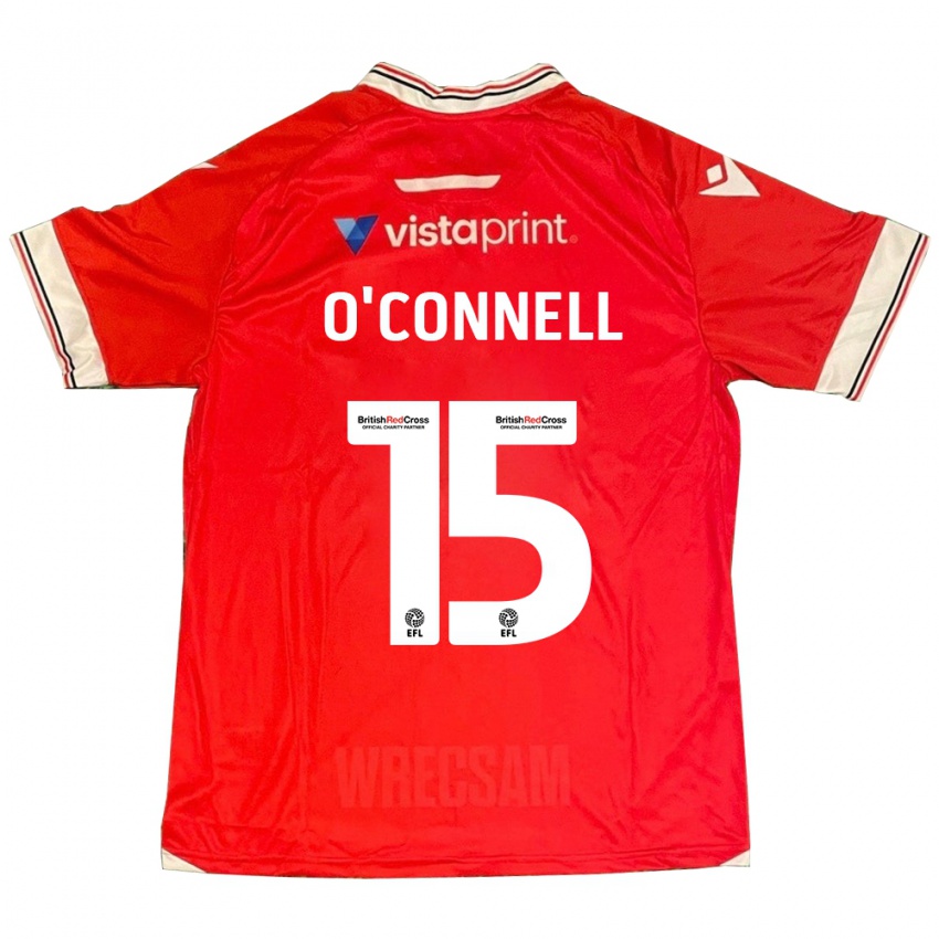 Női Eoghan O'connell #15 Piros Hazai Jersey 2023/24 Mez Póló Ing