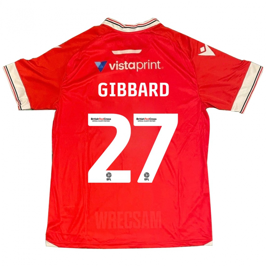 Női Mari Gibbard #27 Piros Hazai Jersey 2023/24 Mez Póló Ing