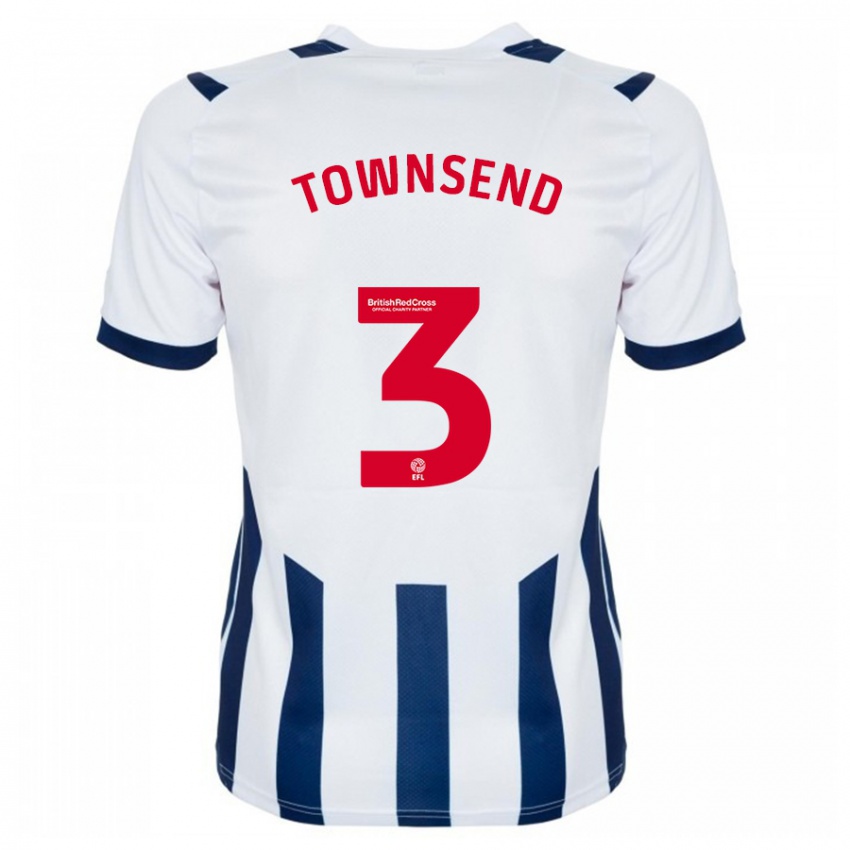 Női Conor Townsend #3 Fehér Hazai Jersey 2023/24 Mez Póló Ing