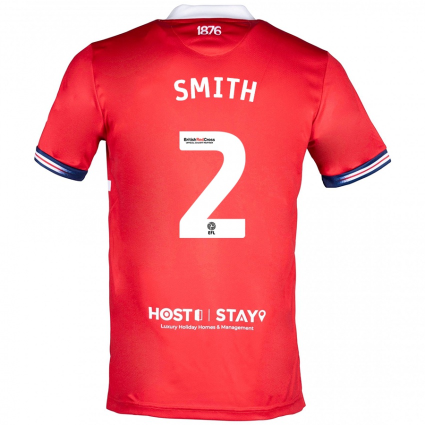 Női Tommy Smith #2 Piros Hazai Jersey 2023/24 Mez Póló Ing