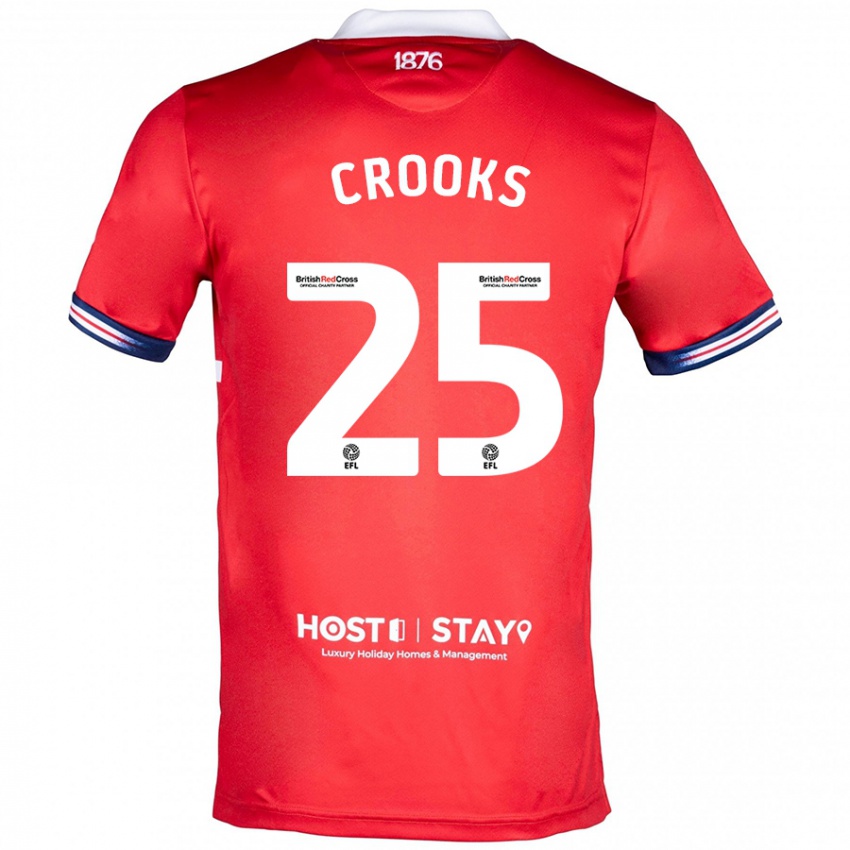 Női Matt Crooks #25 Piros Hazai Jersey 2023/24 Mez Póló Ing