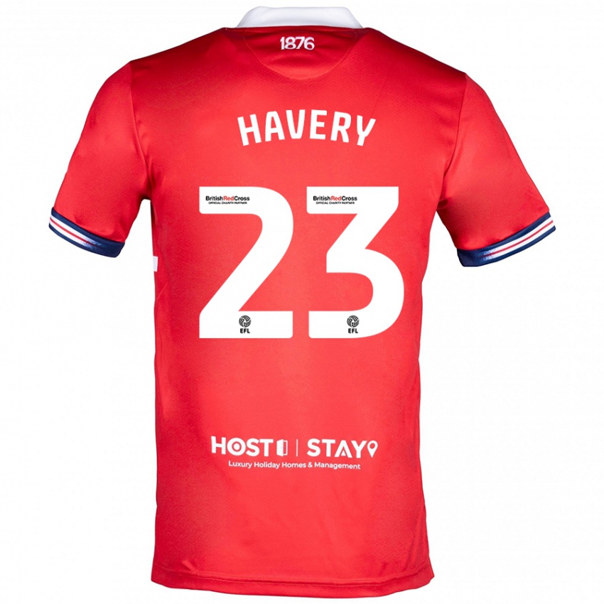 Női Nicole Havery #23 Piros Hazai Jersey 2023/24 Mez Póló Ing