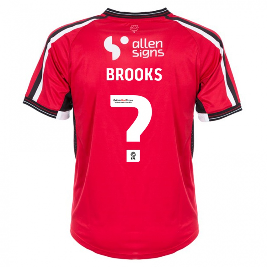 Női Billy Brooks #0 Piros Hazai Jersey 2023/24 Mez Póló Ing