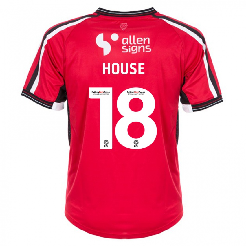 Női Ben House #18 Piros Hazai Jersey 2023/24 Mez Póló Ing