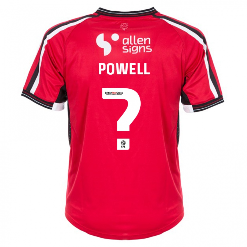 Női Darryl Powell #0 Piros Hazai Jersey 2023/24 Mez Póló Ing