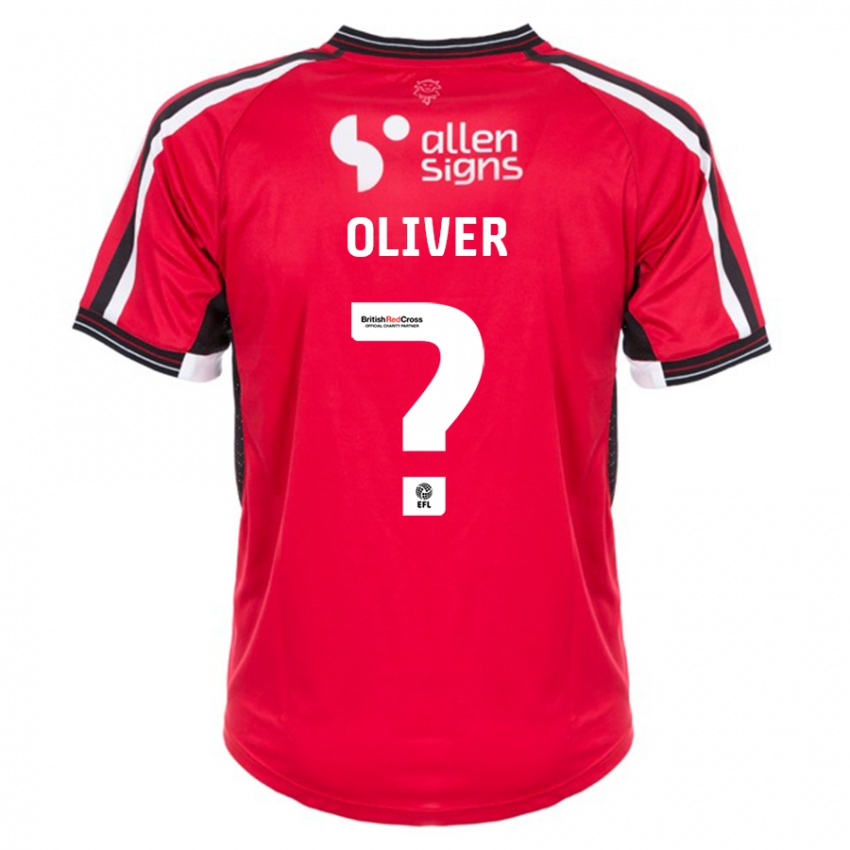 Női Denny Oliver #0 Piros Hazai Jersey 2023/24 Mez Póló Ing