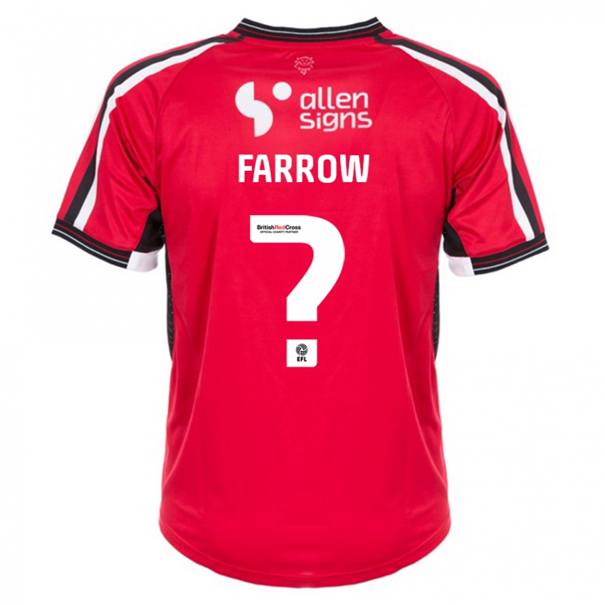 Női Lucy Farrow #0 Piros Hazai Jersey 2023/24 Mez Póló Ing