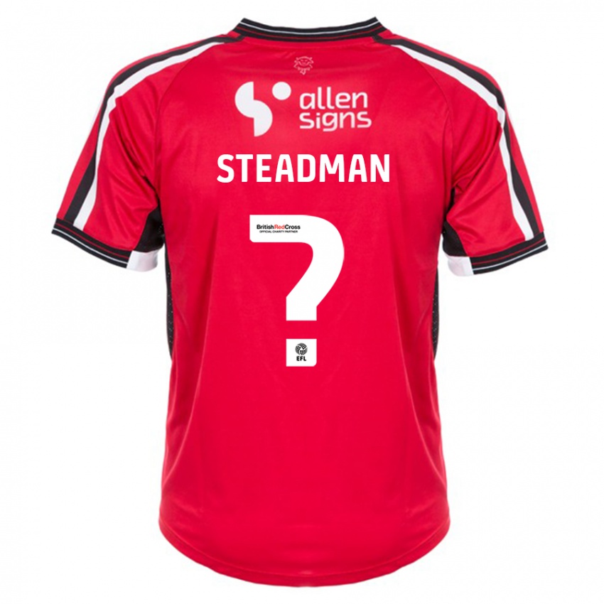 Női Jodie Steadman #0 Piros Hazai Jersey 2023/24 Mez Póló Ing