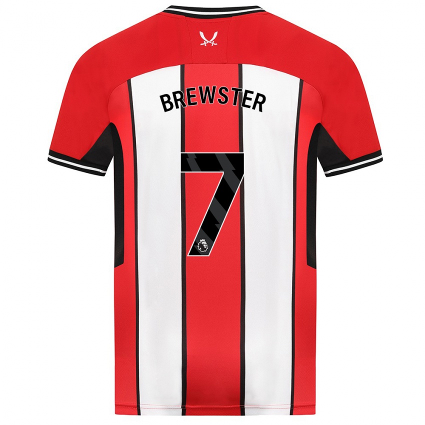 Női Rhian Brewster #7 Piros Hazai Jersey 2023/24 Mez Póló Ing