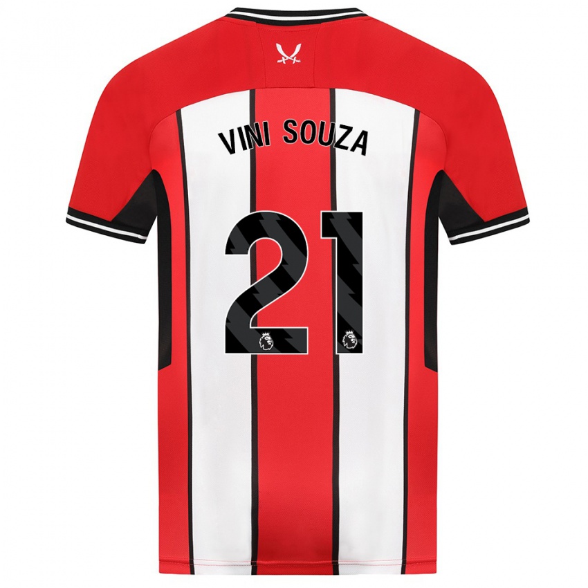 Női Vini Souza #21 Piros Hazai Jersey 2023/24 Mez Póló Ing