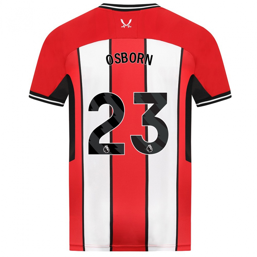 Női Ben Osborn #23 Piros Hazai Jersey 2023/24 Mez Póló Ing