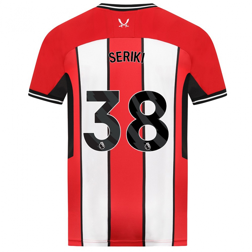 Női Femi Seriki #38 Piros Hazai Jersey 2023/24 Mez Póló Ing