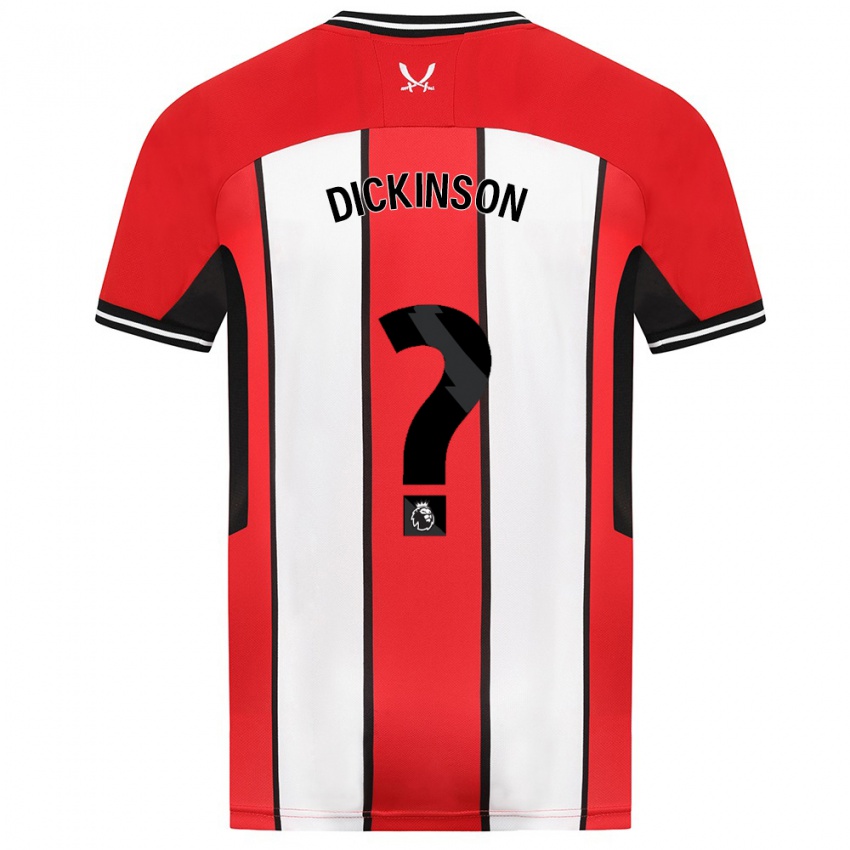 Női George Dickinson #0 Piros Hazai Jersey 2023/24 Mez Póló Ing