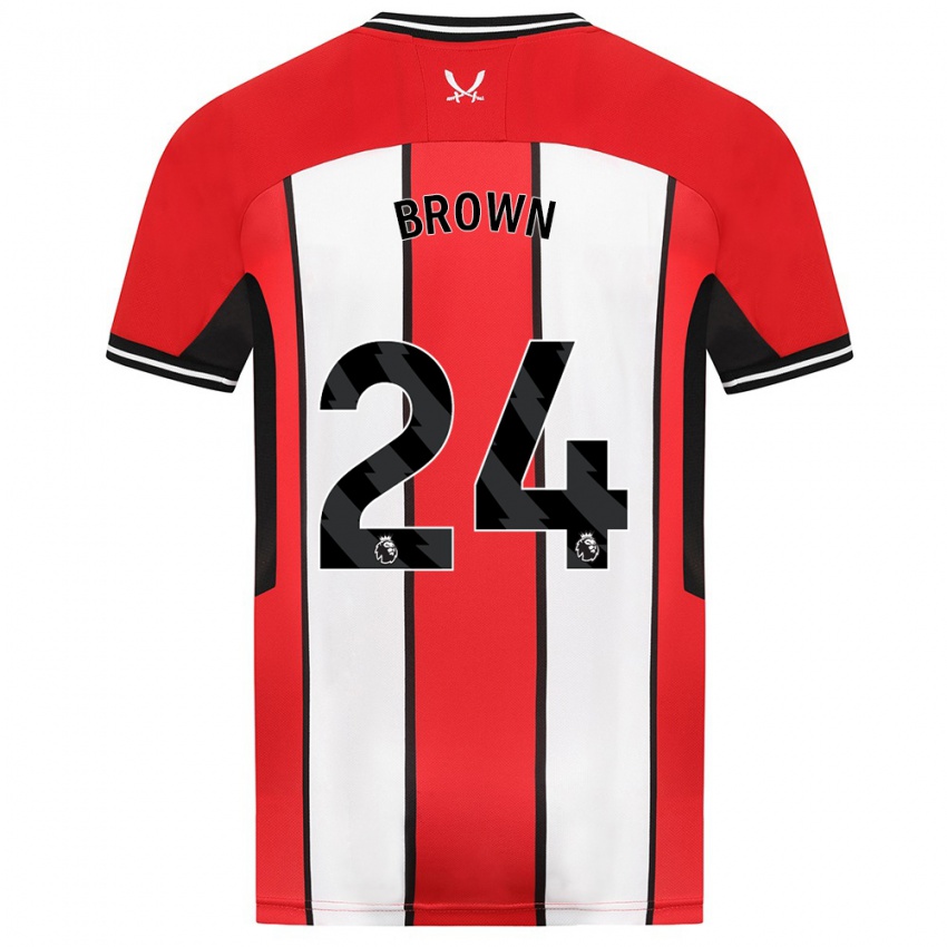 Női Rachel Brown #24 Piros Hazai Jersey 2023/24 Mez Póló Ing