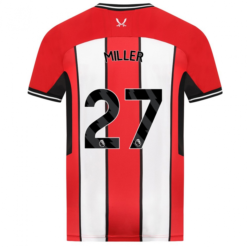 Női Lara Miller #27 Piros Hazai Jersey 2023/24 Mez Póló Ing