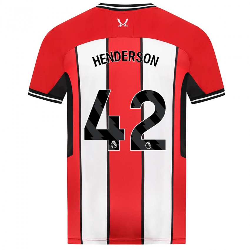 Női Peyton Henderson #42 Piros Hazai Jersey 2023/24 Mez Póló Ing