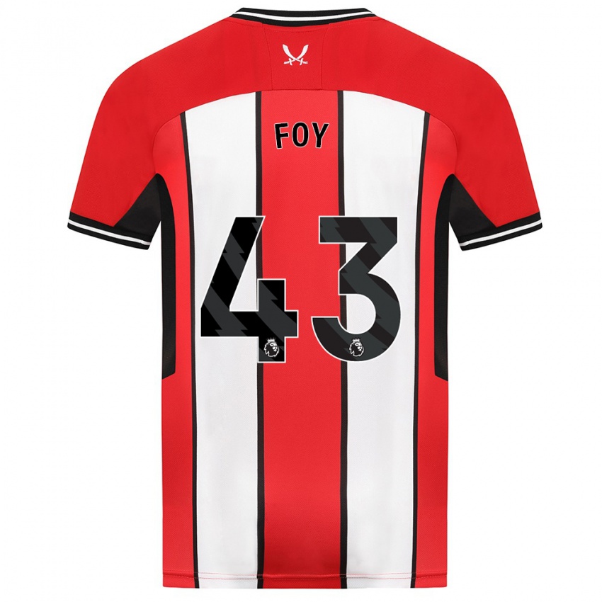 Női Gus Foy #43 Piros Hazai Jersey 2023/24 Mez Póló Ing