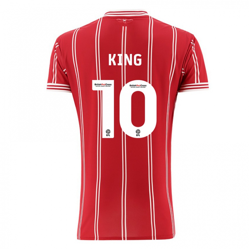 Női Andy King #10 Piros Hazai Jersey 2023/24 Mez Póló Ing