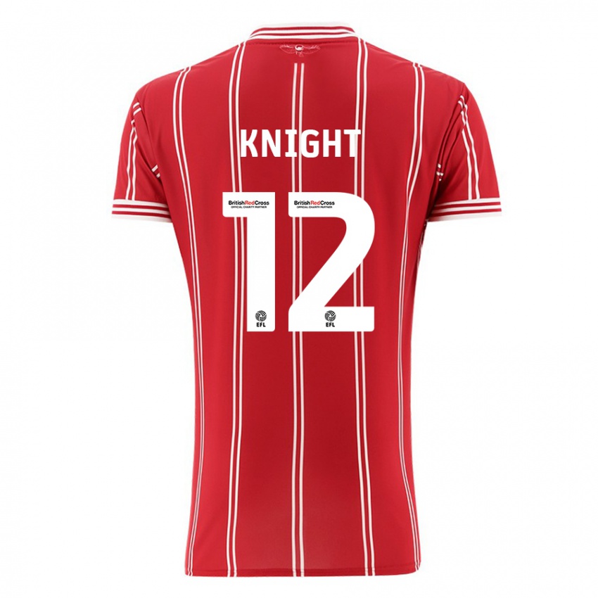 Női Jason Knight #12 Piros Hazai Jersey 2023/24 Mez Póló Ing