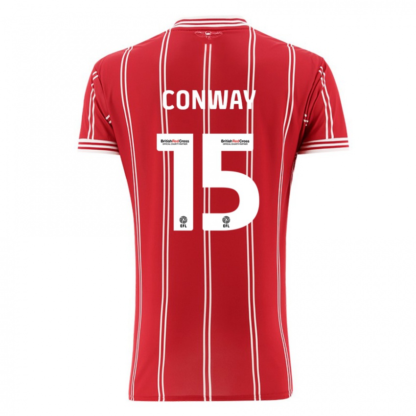 Női Tommy Conway #15 Piros Hazai Jersey 2023/24 Mez Póló Ing