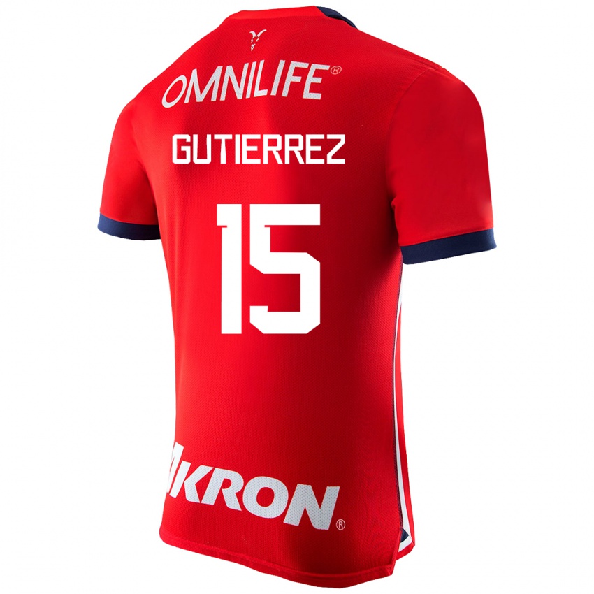 Női Erick Gutierrez #15 Piros Hazai Jersey 2023/24 Mez Póló Ing