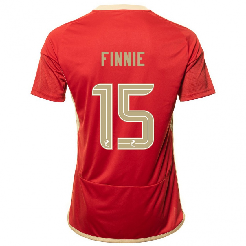 Női Maddison Finnie #15 Piros Hazai Jersey 2023/24 Mez Póló Ing