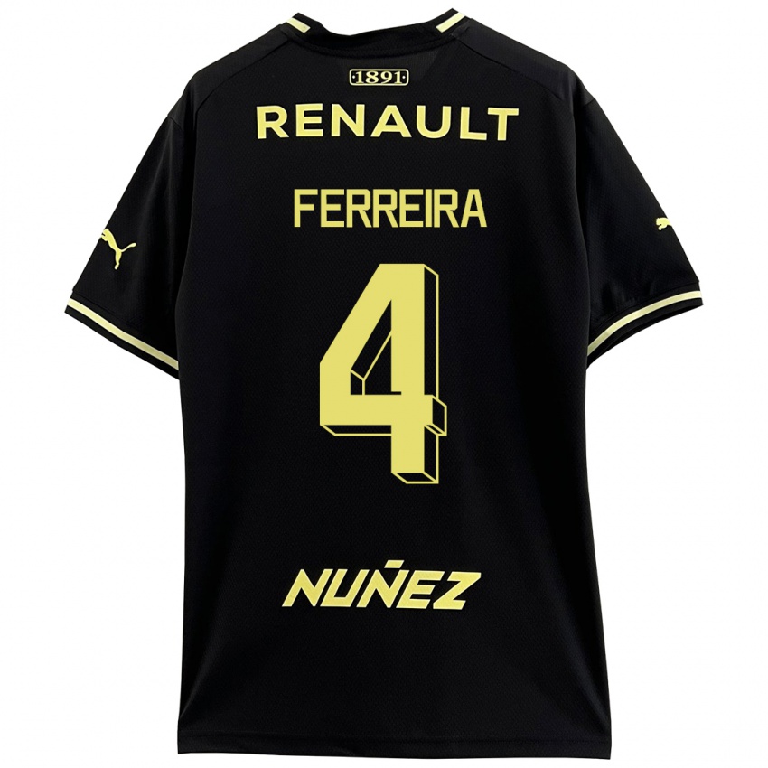 Női Joaquín Ferreira #4 Fekete Idegenbeli Jersey 2023/24 Mez Póló Ing