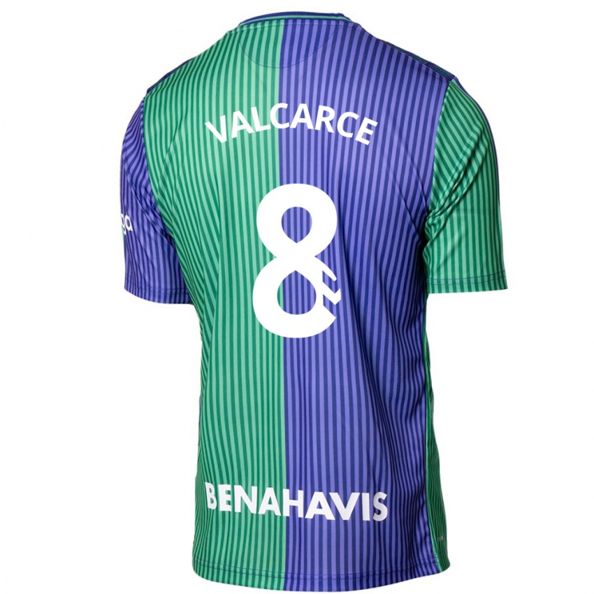 Női Alejandro Valcarce #8 Zöldes-Kék Idegenbeli Jersey 2023/24 Mez Póló Ing