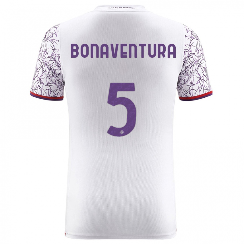 Női Giacomo Bonaventura #5 Fehér Idegenbeli Jersey 2023/24 Mez Póló Ing