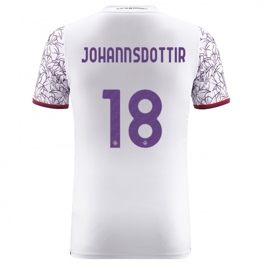 Női Alexandra Johannsdottir #18 Fehér Idegenbeli Jersey 2023/24 Mez Póló Ing