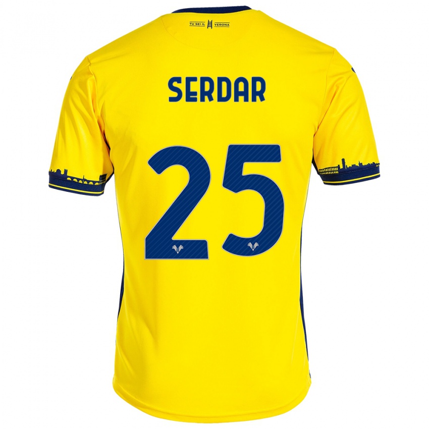 Női Suat Serdar #25 Sárga Idegenbeli Jersey 2023/24 Mez Póló Ing