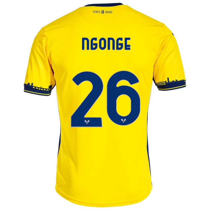 Női Cyril Ngonge #26 Sárga Idegenbeli Jersey 2023/24 Mez Póló Ing