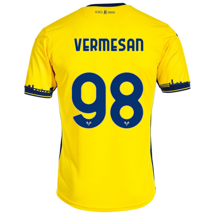 Női Ioan Vermesan #98 Sárga Idegenbeli Jersey 2023/24 Mez Póló Ing