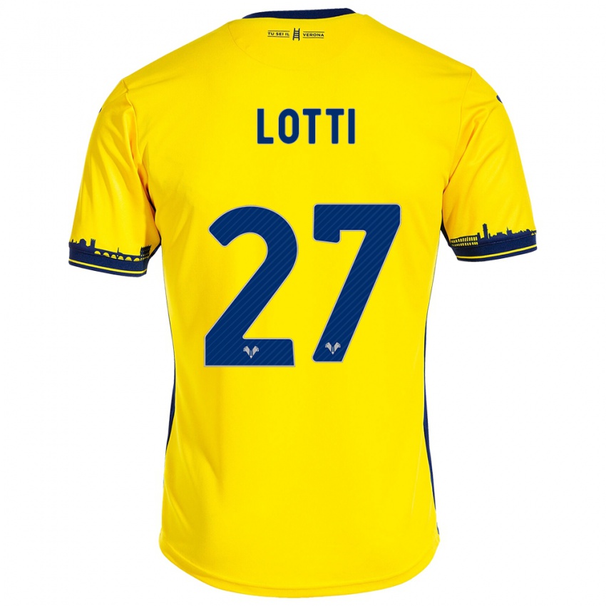 Női Irene Lotti #27 Sárga Idegenbeli Jersey 2023/24 Mez Póló Ing