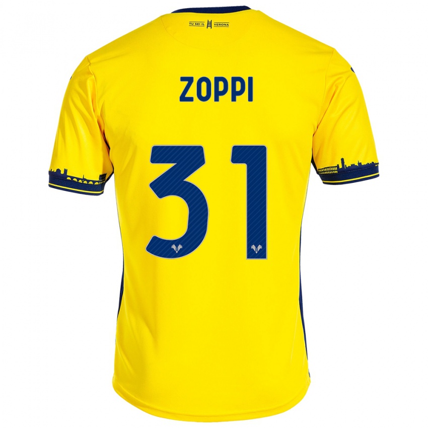 Női Sofia Zoppi #31 Sárga Idegenbeli Jersey 2023/24 Mez Póló Ing