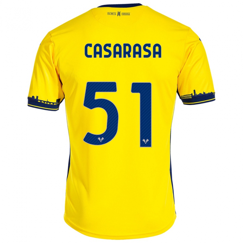 Női Asia Casarasa #51 Sárga Idegenbeli Jersey 2023/24 Mez Póló Ing