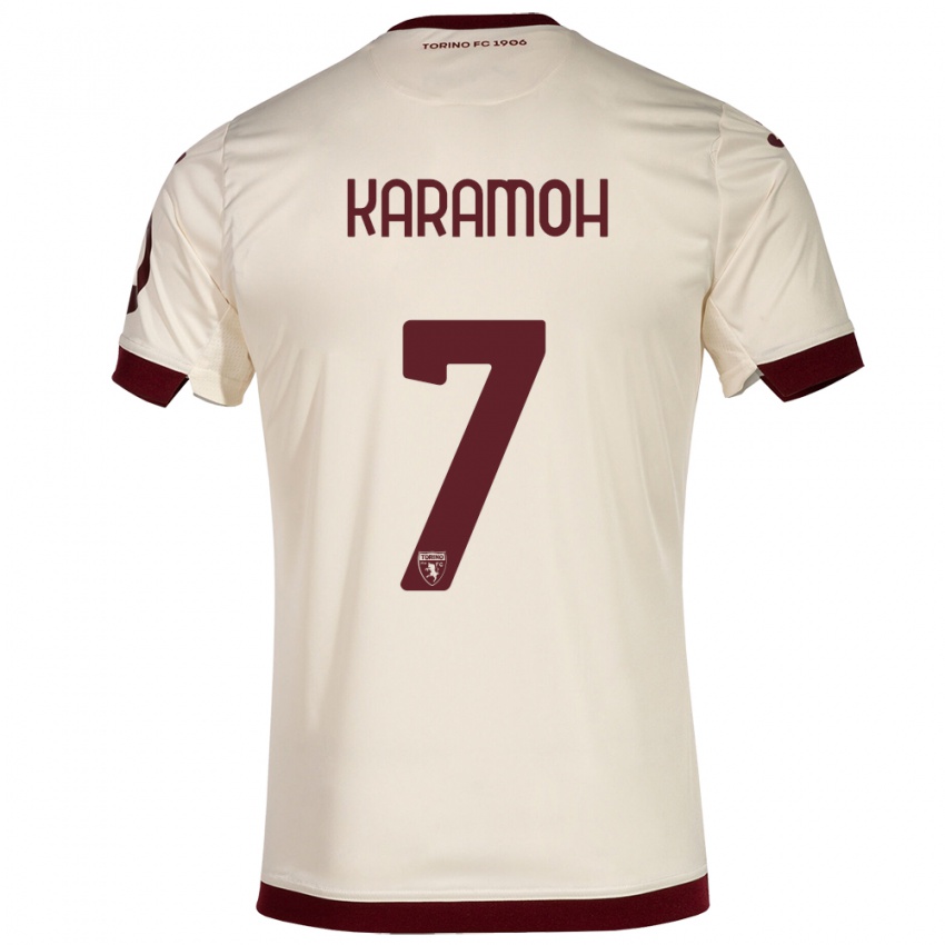 Női Yann Karamoh #7 Pezsgő Idegenbeli Jersey 2023/24 Mez Póló Ing