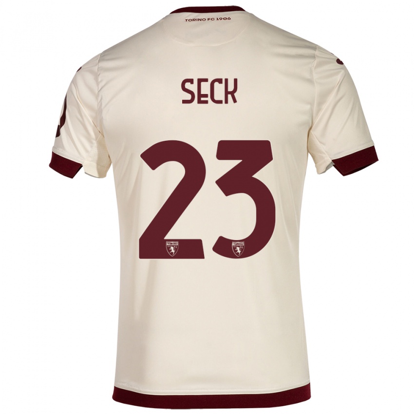 Női Demba Seck #23 Pezsgő Idegenbeli Jersey 2023/24 Mez Póló Ing