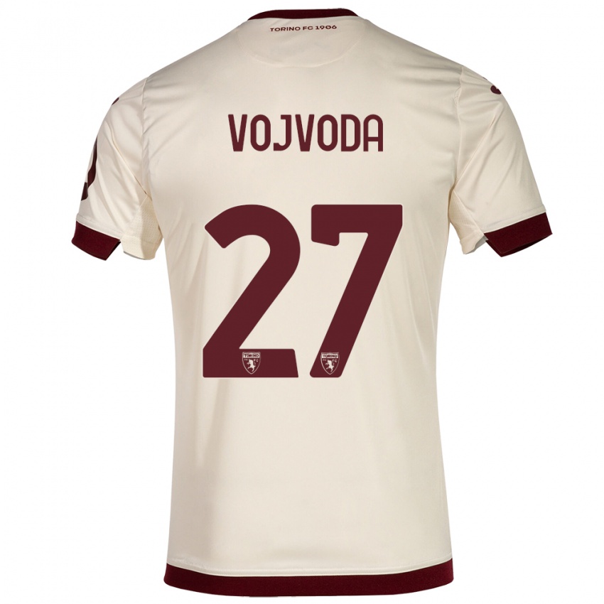 Női Mërgim Vojvoda #27 Pezsgő Idegenbeli Jersey 2023/24 Mez Póló Ing