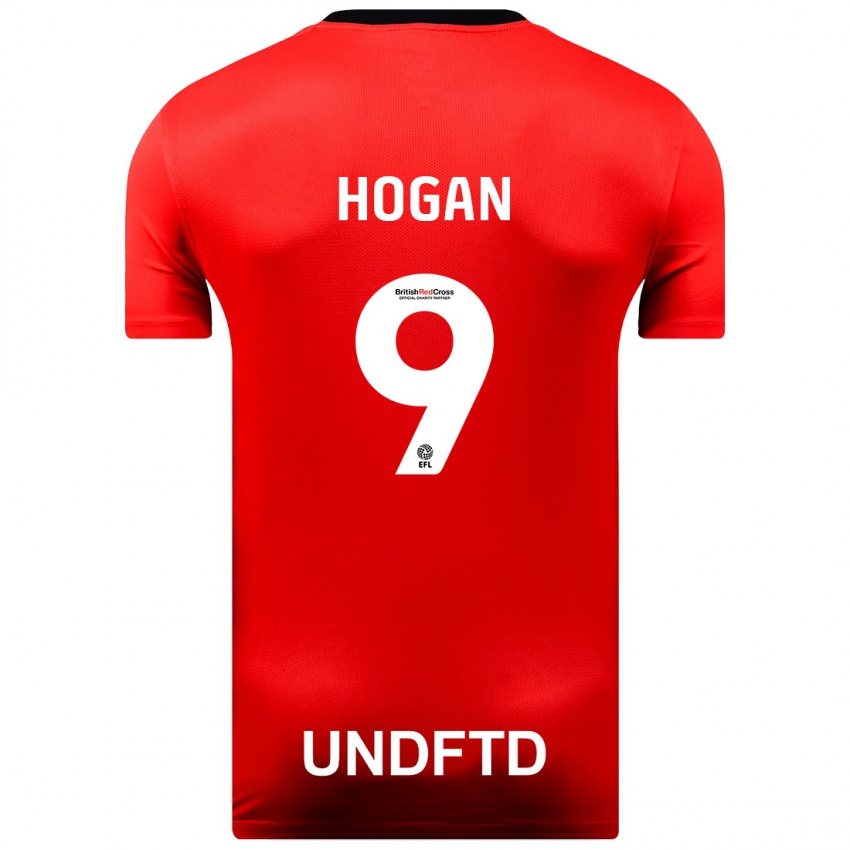 Női Scott Hogan #9 Piros Idegenbeli Jersey 2023/24 Mez Póló Ing